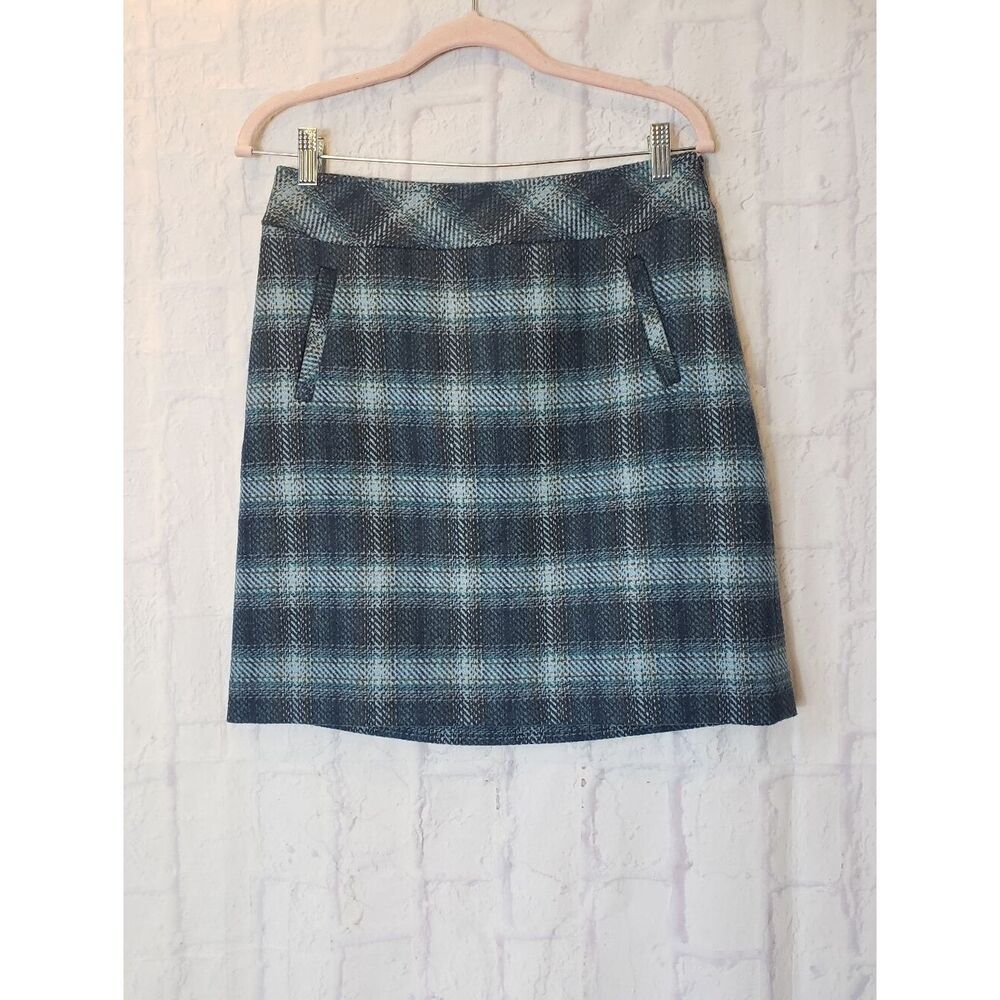 TALBOTS PETITES Wool-Blend Plaid Pencil Skirt 4P